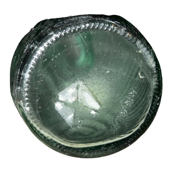 Vintage Libbey Green Glass Bottles Set Of 3 With Nautical & Leaf Motifs  Decorat - Picture 7 of 13